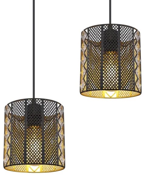 Globo 15450-4H ABINY 4xE27/60W/230V arany-fekete függeszték