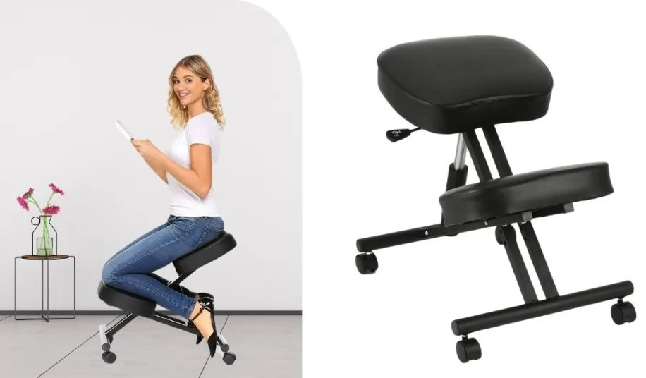 Térdeplőszék, fekete