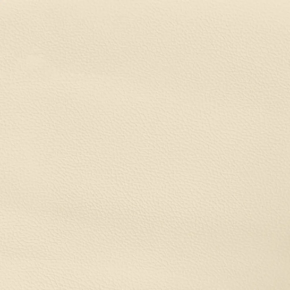 krémszínű műbőr ágykeret 120 x 200 cm