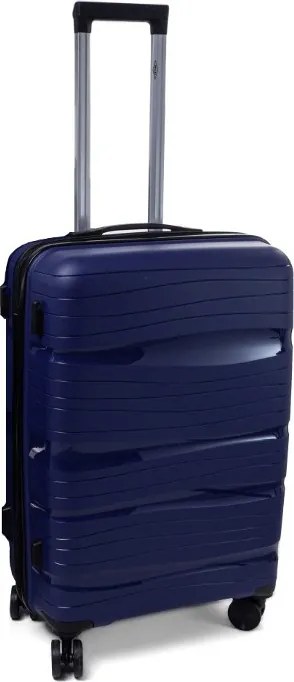 Sötétkék 3 darabos luxus keményfedeles bőröndkészlet "Royal" – M, L, XL