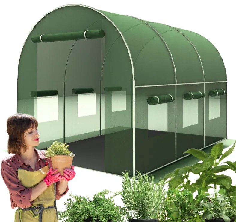 Megerősített kerti fóliasátor PRÉMIUM 2 × 3 m + AJÁNDÉK