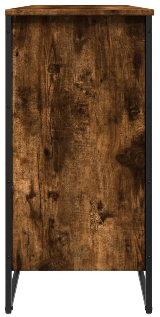 füstös tölgy színű szerelt fa cipőszekrény 80 x 38 x 78 cm