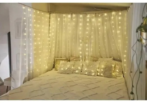 LED Kültéri karácsonyi lánc 400xLED/8 funkció 7,9 m IP44 meleg fehér