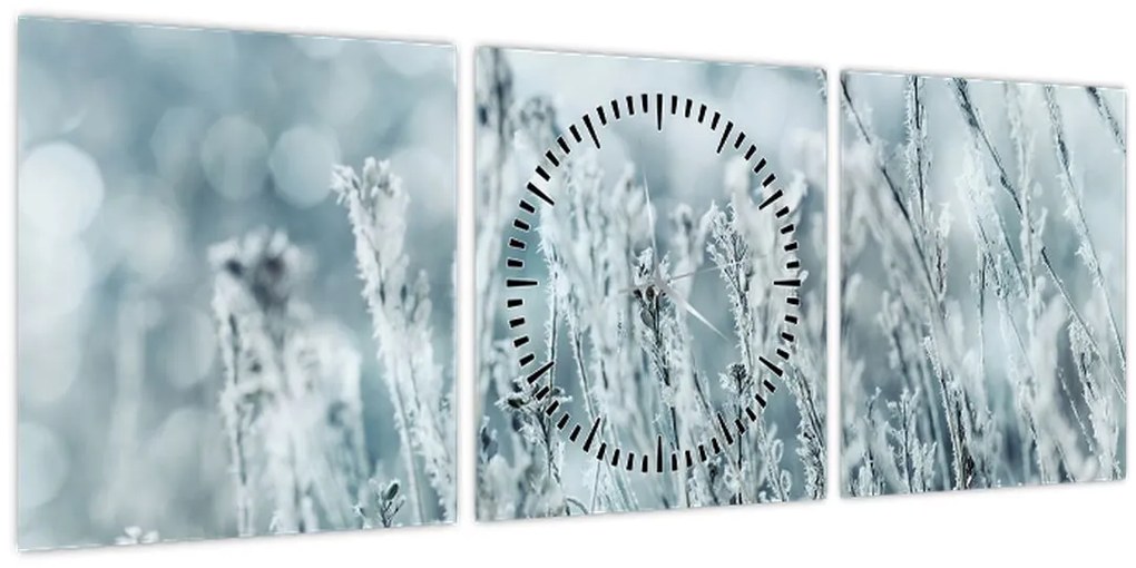 Kép - Téli varázslat (órával) (90x30 cm)