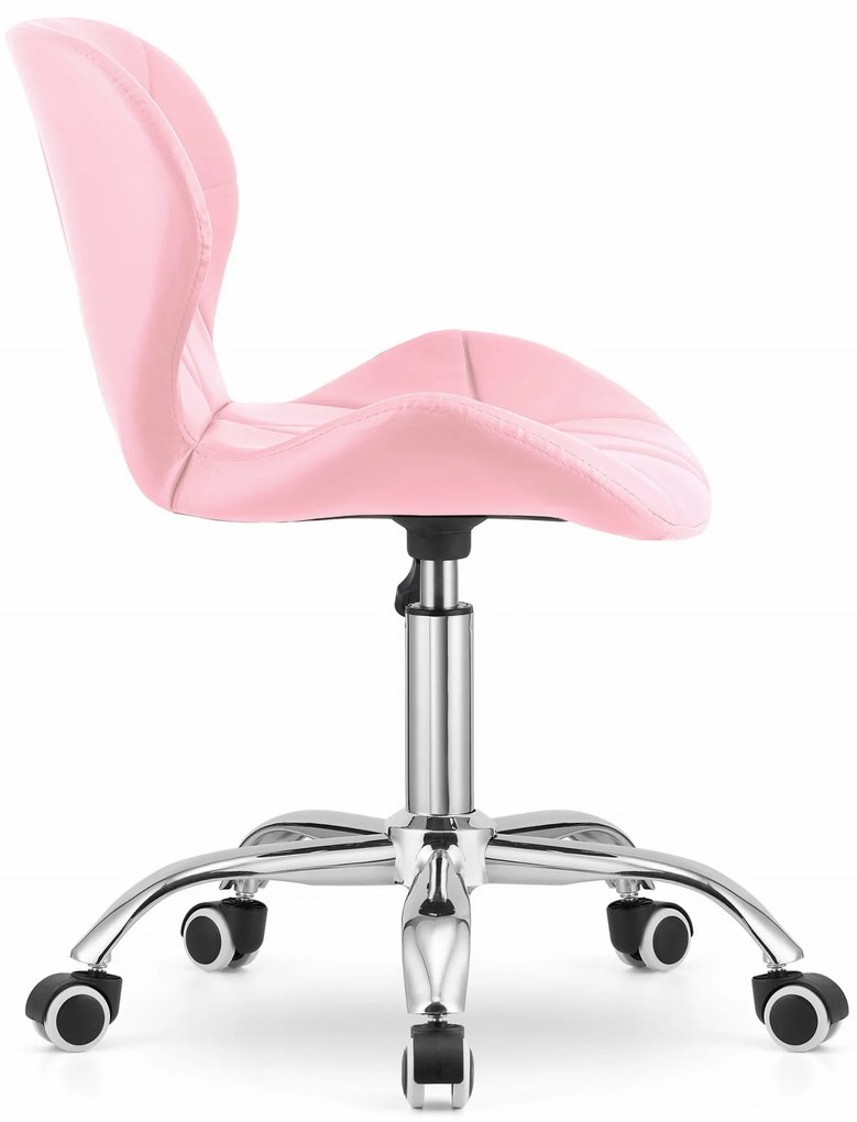 AVOLA irodai szék ökobőr kivitelben, rózsaszín