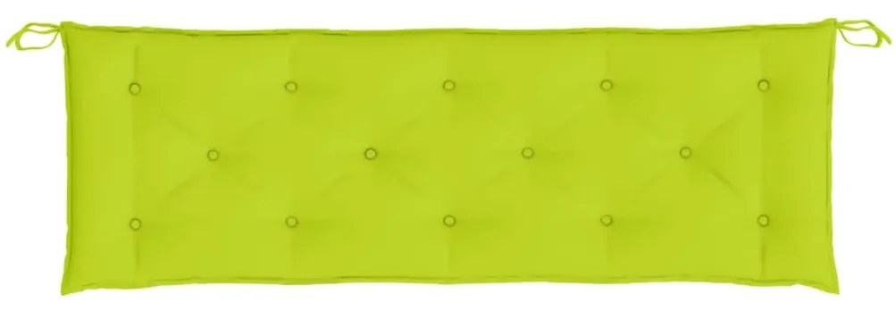 2 db élénkzöld oxford szövet kerti padpárna 150 x 50 x 7 cm