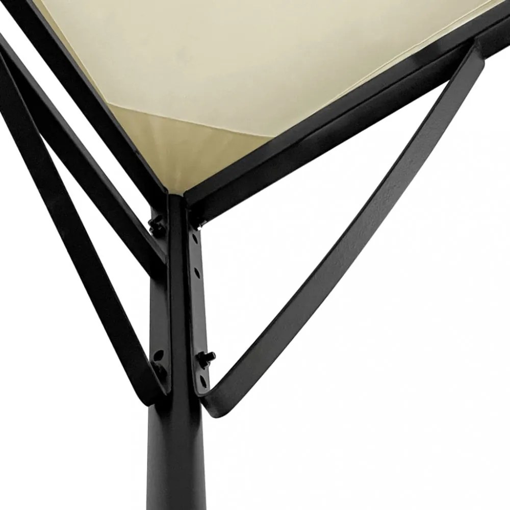 krémszínű szövet és acél pavilon 2 x 2,3 m 180 g/m²