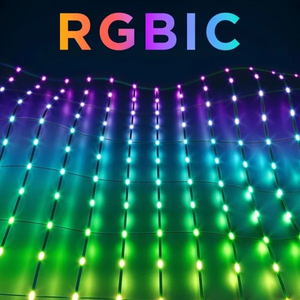 Govee - LED RGBIC Kültéri világító háló 143x85cm Wi-Fi Matter IP65