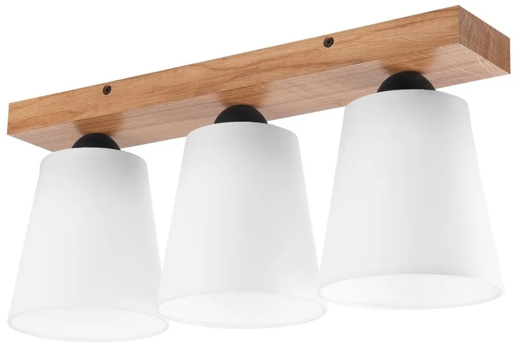 Felületre szerelhető csillár LULA 3xE27/60W/230V tölgy