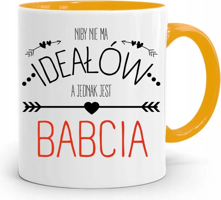 Sárga Bögre Nagymama Napja Nincsenek Tökéletesek fényképes nyomtatással