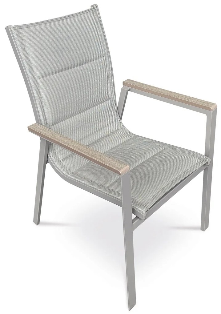 Autronic kerti szék, alumínium, textil, szürke, AZ C-S1110 GREY