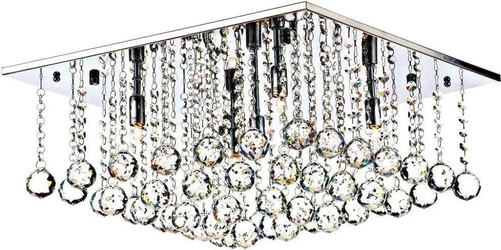 DAR LIGHTING ABA5050 ABACUS Kristály Mennyezeti Lámpa Csiszolt Króm G9 IP20