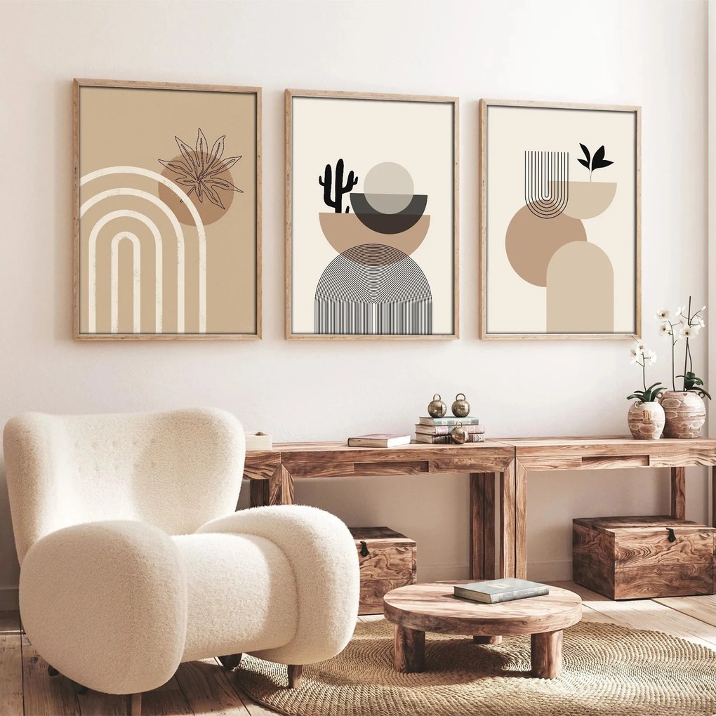 Fali Dekoráció keretezett MDF kép (3 darab) 693BSE4055