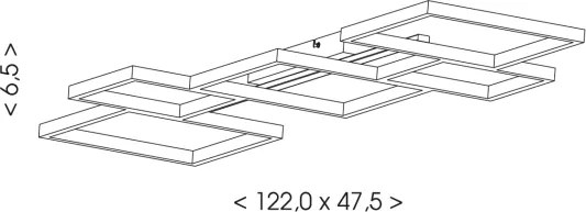 BRILAGI - SHIFT LED mennyezeti lámpatest LED/42W/230V 4000K 47,5x122 cm fekete