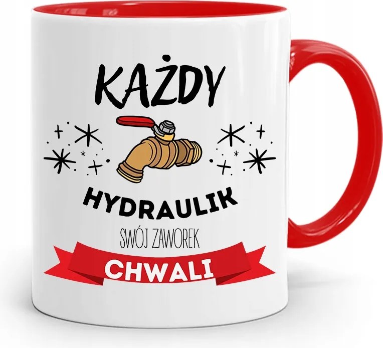 Bögre Piros Hidraulika Dicsérő Szelep fényképes nyomtatással