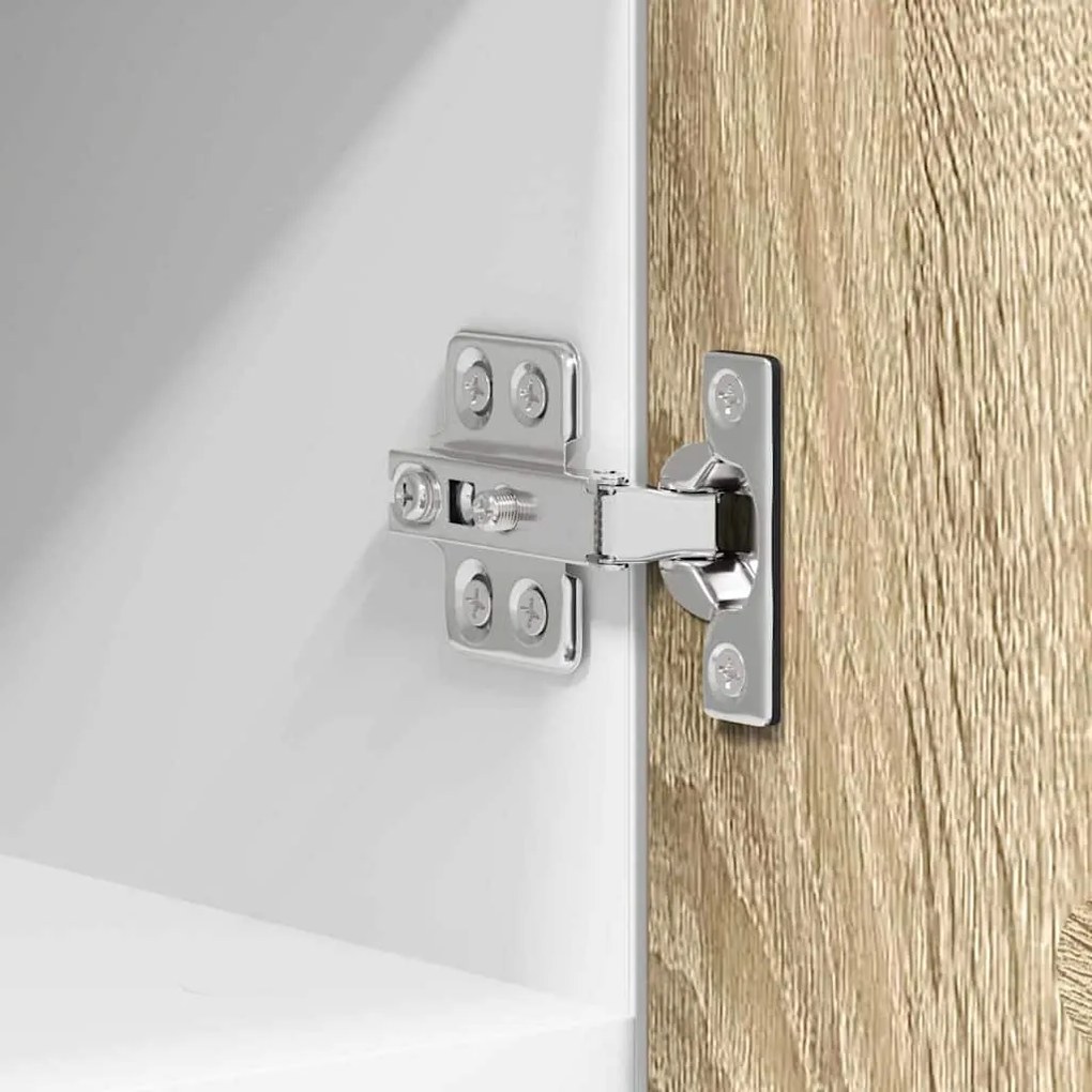 Függő szekrény Riga 2 pcs Sonoma tölgy és fehér 30 x 31 x 40 cm