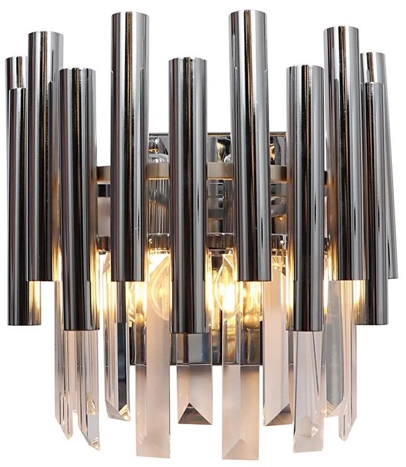 Fali kristály lámpa MADISON 2xE14/40W/230V króm