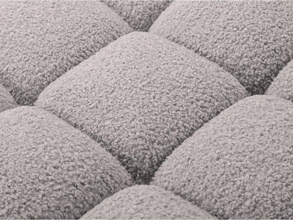 Világosszürke buklé kanapé modul (jobb oldali) Bellis – Micadoni Home