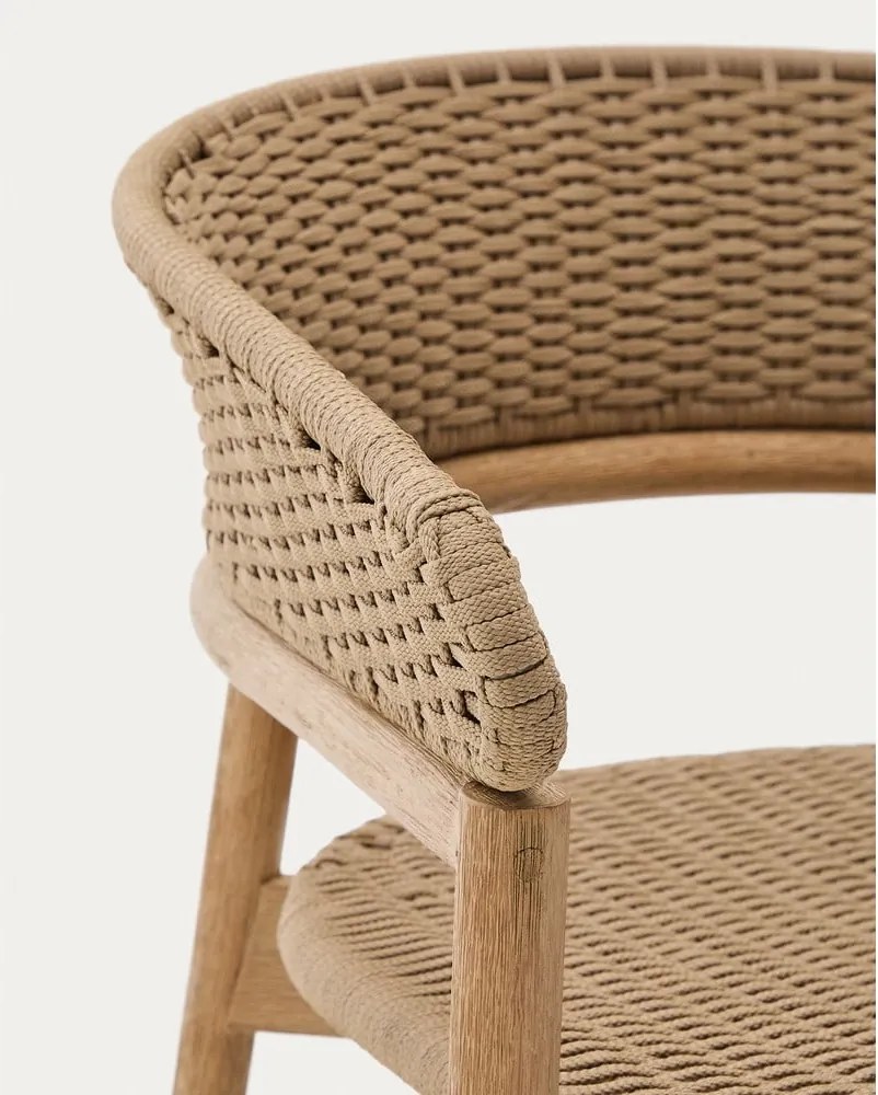 Natúr színű tömörfa kerti fotel Arinella – Kave Home