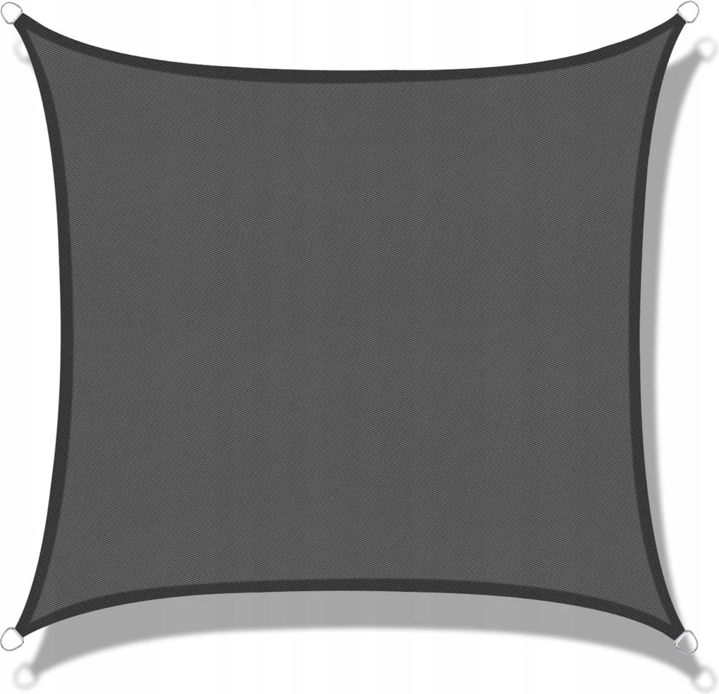 Kerti Napvitorla Vízálló 3x3 m Szürke Erős Napellenző