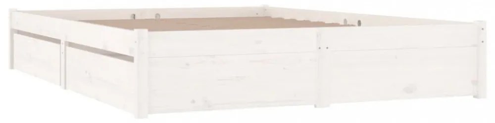 fehér ágykeret fiókokkal 150 x 200 cm (King Size)