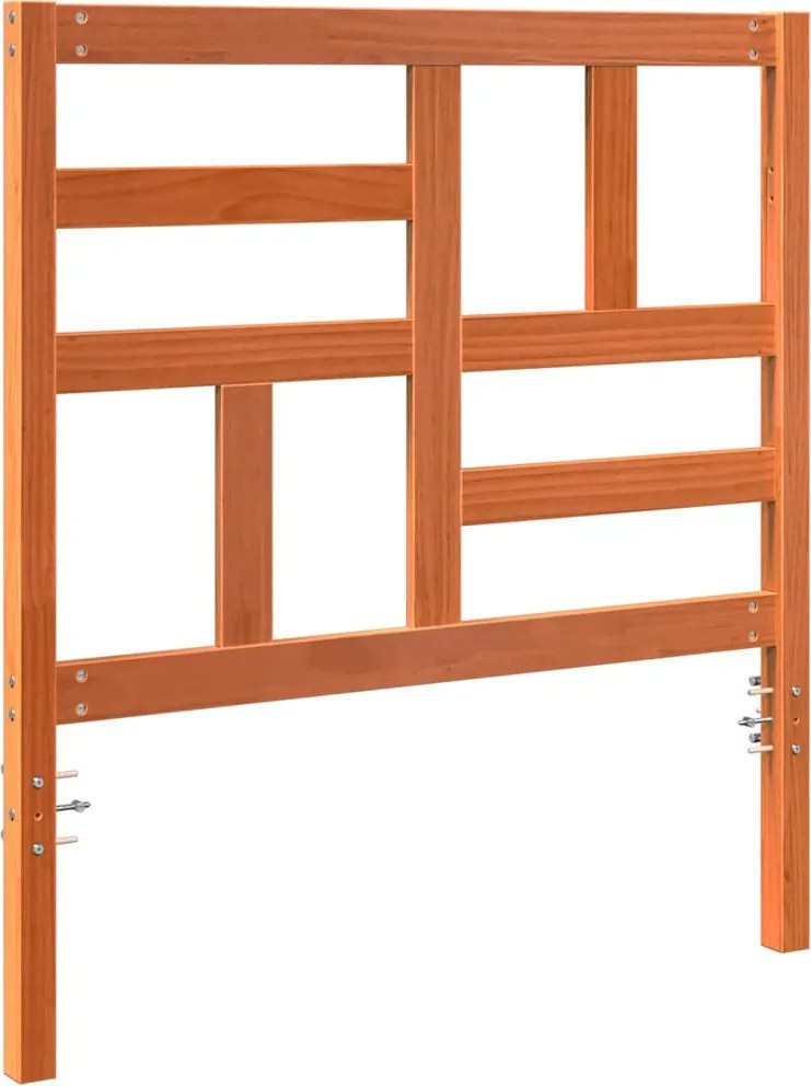 Ágyszerkezet Fejtámla fejtámlával Viaszbarna 105.5 x 4 x 104 cm