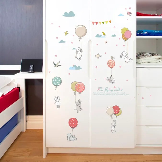 PIPPER | Falmatrica "Nyuszik léggömbökkel" 72x105