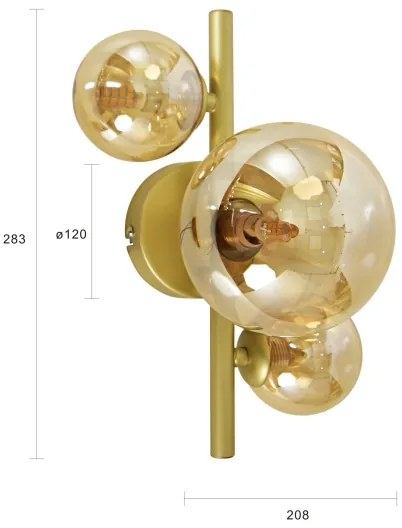 Brilagi - LED Fali lámpa MILLA 3xG9/3W/230V arany