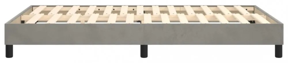 világosszürke bársony rugós ágykeret 120x200 cm