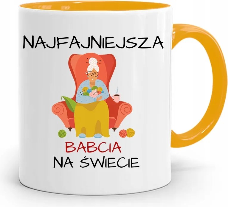 Sárga Bögre Nagymama Napja Legmenőbb Nagymama nyomtatott fényképpel