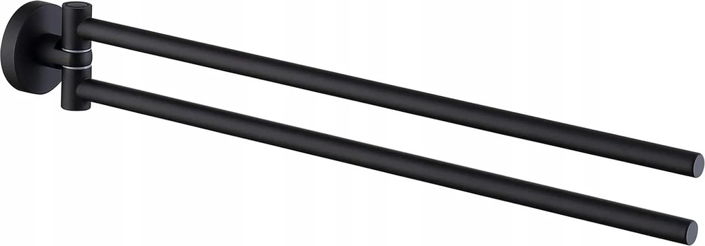 HomeHeng Forgatható törölközőtartó Kétkaros Csiszolt Acél Fekete