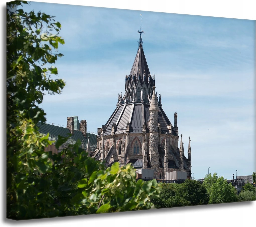 Vászonkép Építészet Könyvtár 40x30 cm