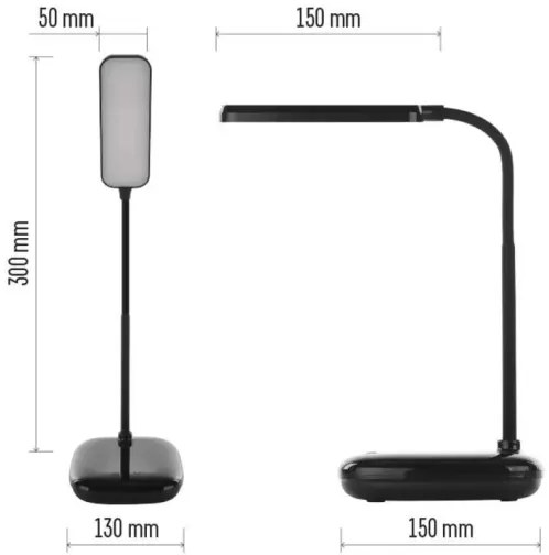 LED Dimmelhető flexibilis asztali lámpa LED/12W/230V 3000K/4000K/6500K fekete