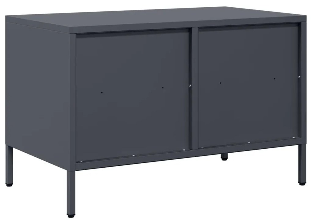 antracitszürke hidegen hengerelt acél TV-szekrény 68x39x43,5 cm