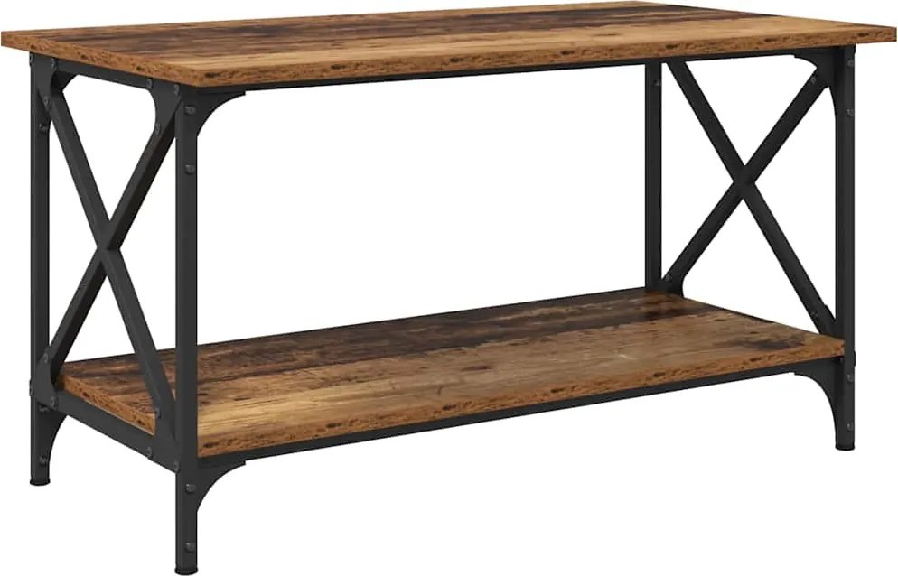 vidaXL Dohányzóasztal Régi fa 80 x 45 x 45.5 cm Faanyag