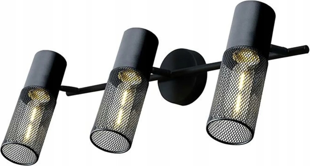 Aca Lighting fali lámpa 3XE27 fekete fém 58X16X20CM Alcatraz OD603S58