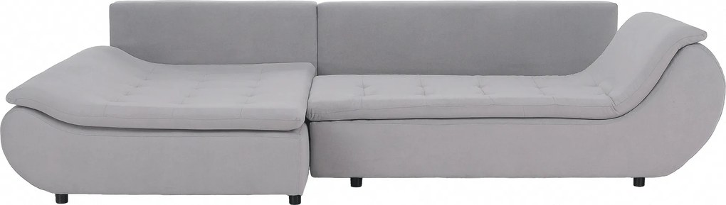 Ülőgarnitúra, világosszürke/púderrózsaszín, szövet, balos, BRATO