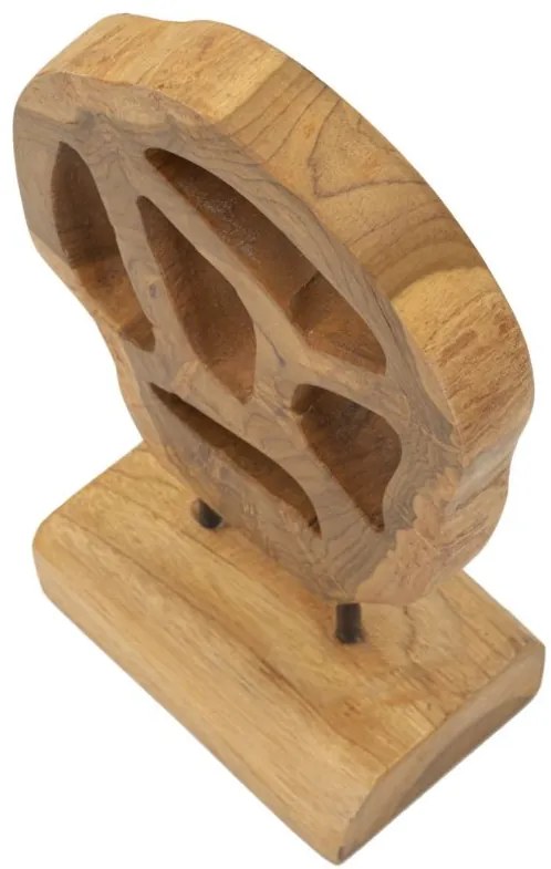 Lubang szobor teak 18x10x27cm