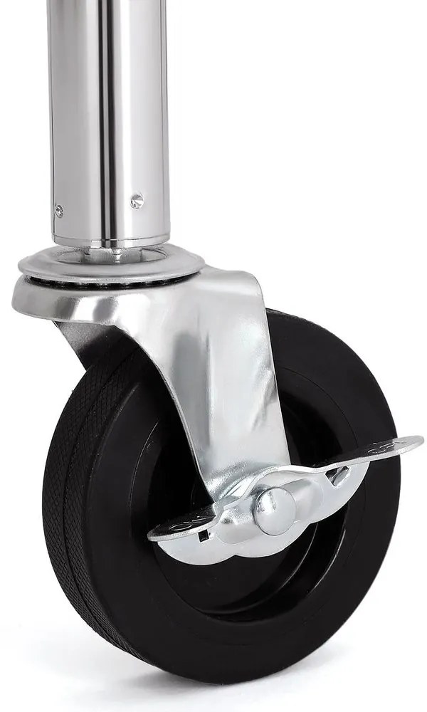 IRENE ruhatartó állvány kerekekkel, max. 130kg, 150x45x160cm, ezüst SongmicsHome