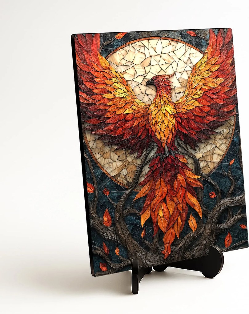 DUBLEZ | Mozaik kép fán - Főnix