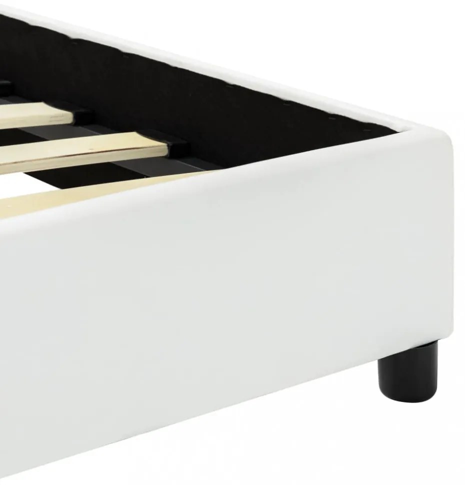 vidaXL fehér műbőr ágykeret 160 x 200 cm