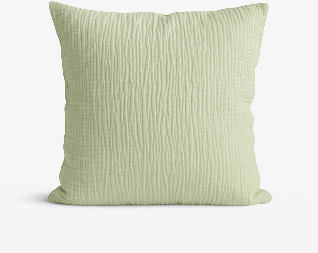 Goldea muszlin párnahuzat - világos zsályaszínű 70 x 90 cm