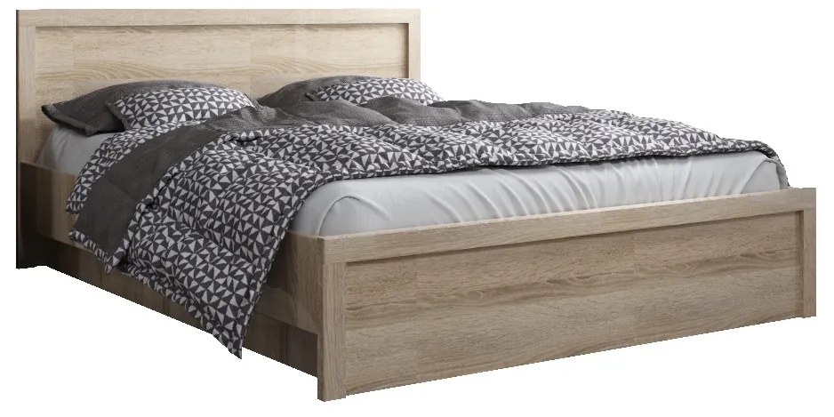 Franciaágy 160 cm Jolene (szonoma tölgy) (ágyráccsal). 1052984