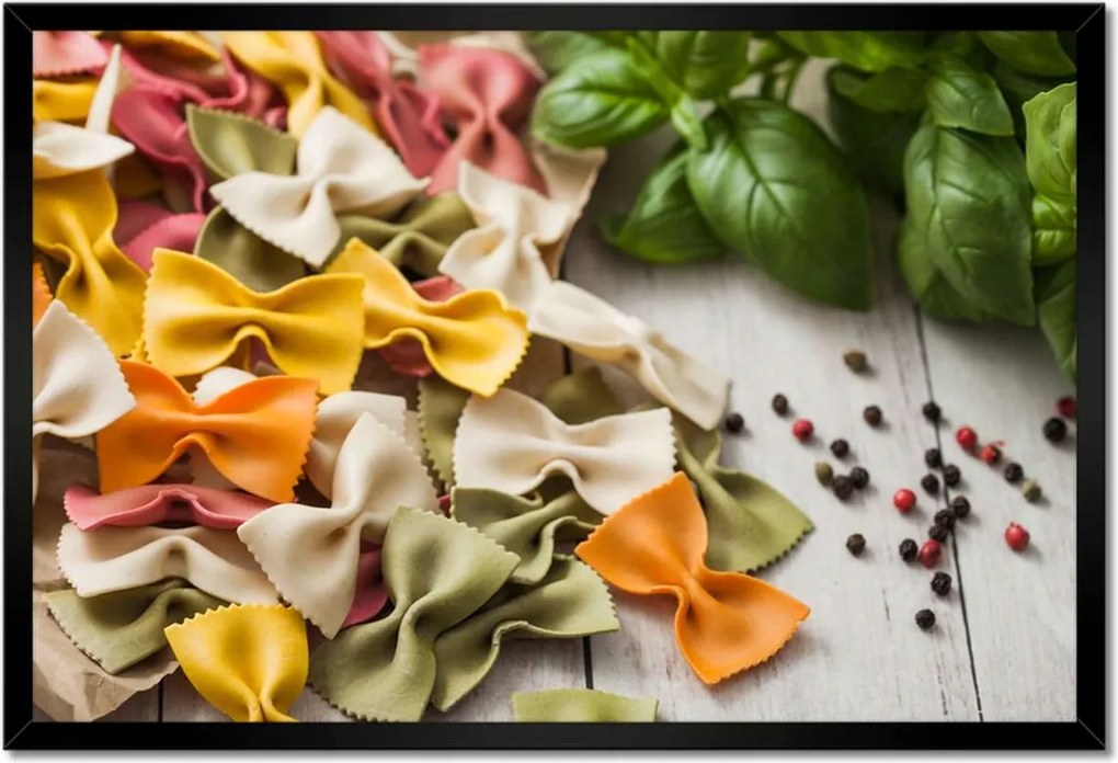 Poszter keretben 60x40 Színes Farfalle bors