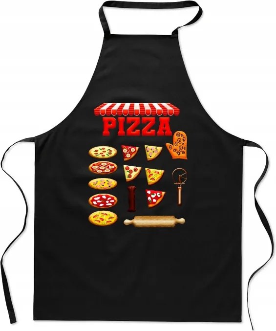 Konyhai kötény nyomtatás Pizzéria Olasz Pizza Ajándék Pizzerman