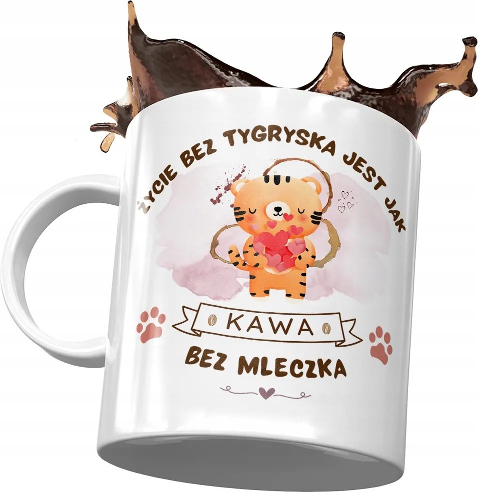 Tigris mintás bögre Cuki Ajándék fényképes nyomtatással