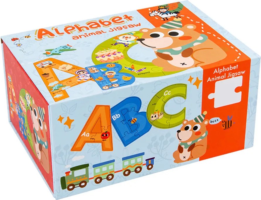 Fa ábécé puzzle angol szavakkal