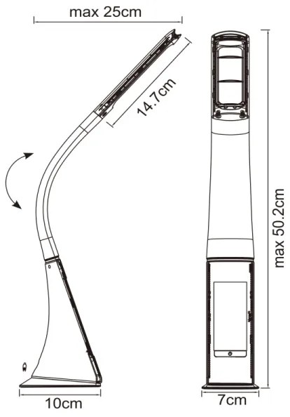 GLOBO 58334 - SOPHIE LED asztali lámpa 1xLED/6,5W/230V, fényerőszabályzós