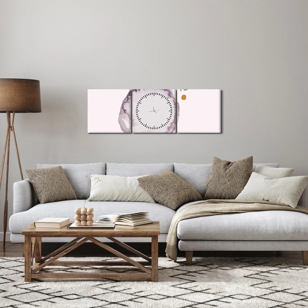 Kép - Lila minimalizmus N⁰4 (órával) (90x30 cm)