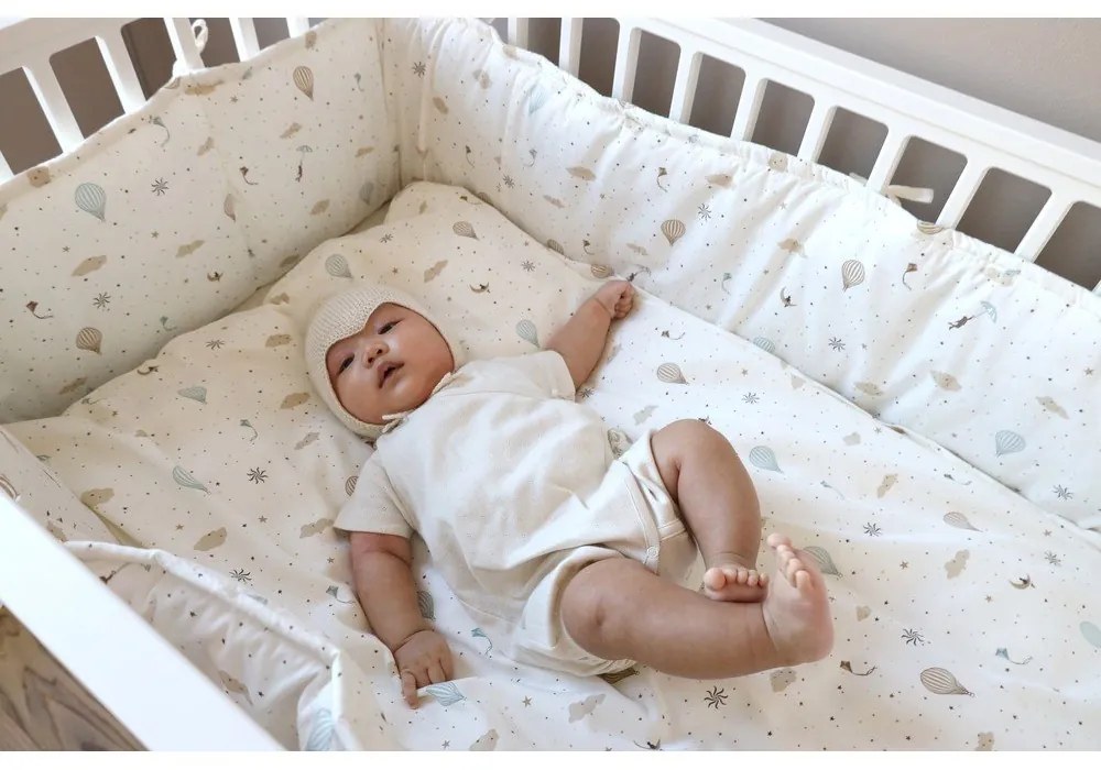 Elefántcsont színű bio pamut rácsvédő 365 cm Dreamland – Cam Cam Copenhagen